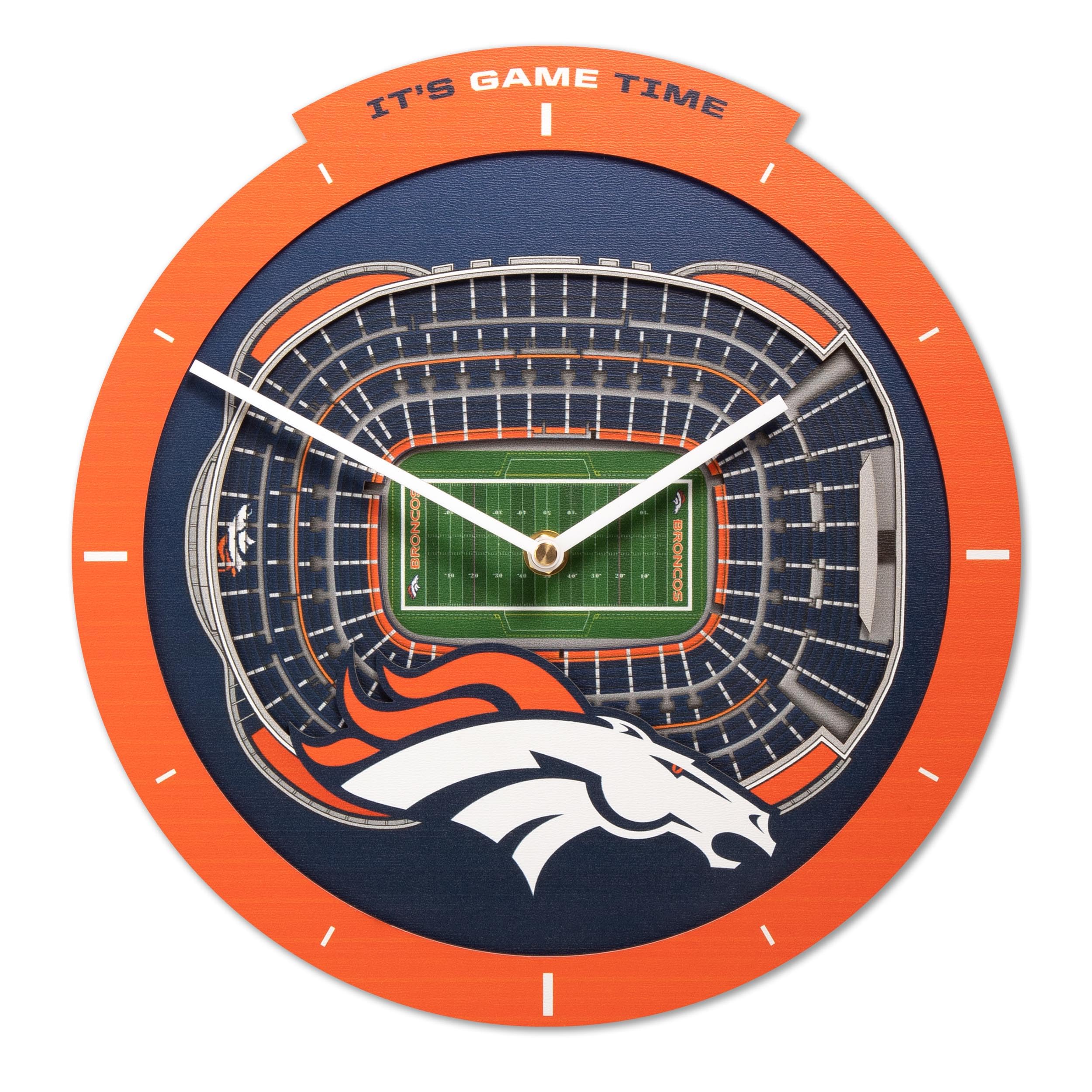 Unique Denver Broncos Stadium View Clock