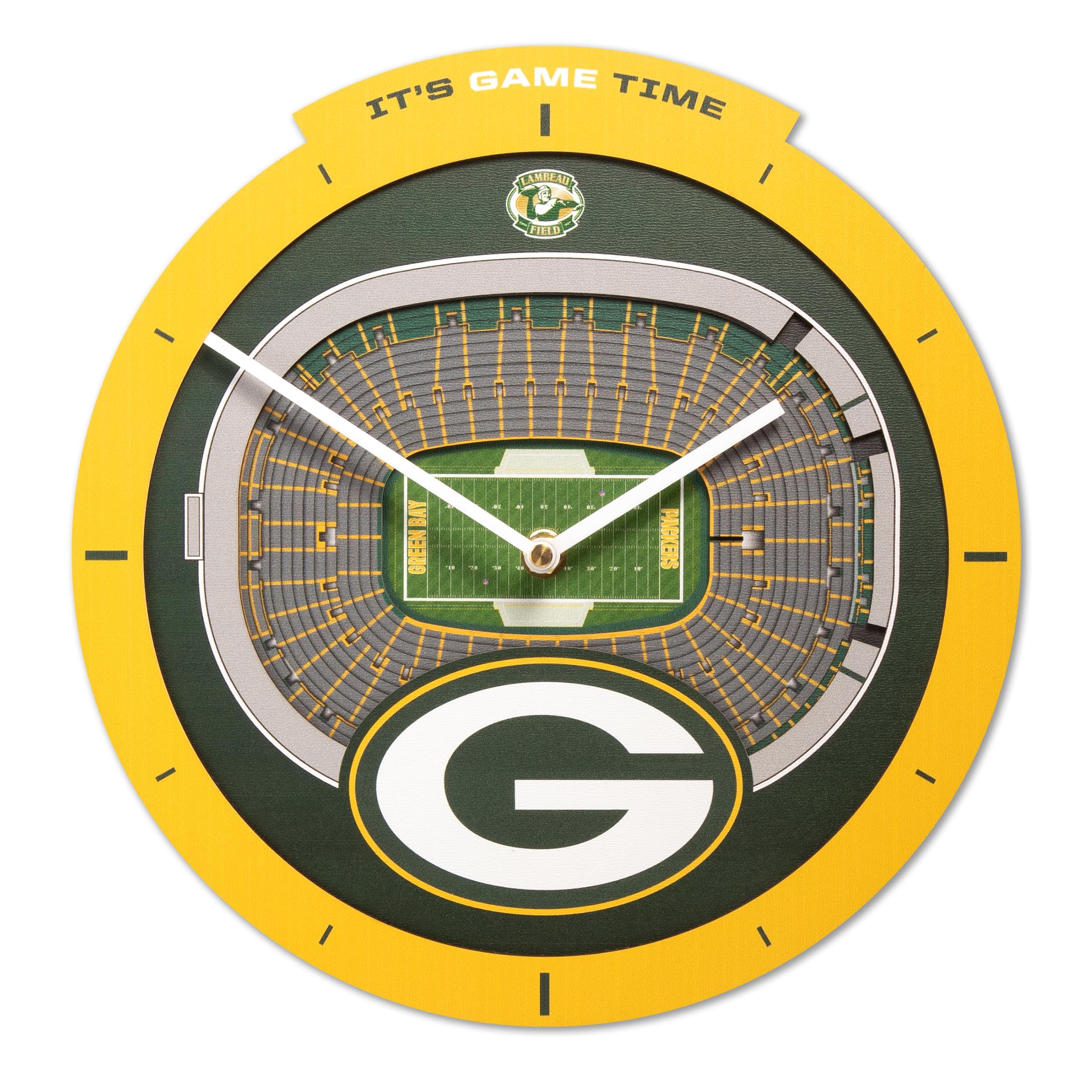 Unique Green Bay Packers Stadium View Clock