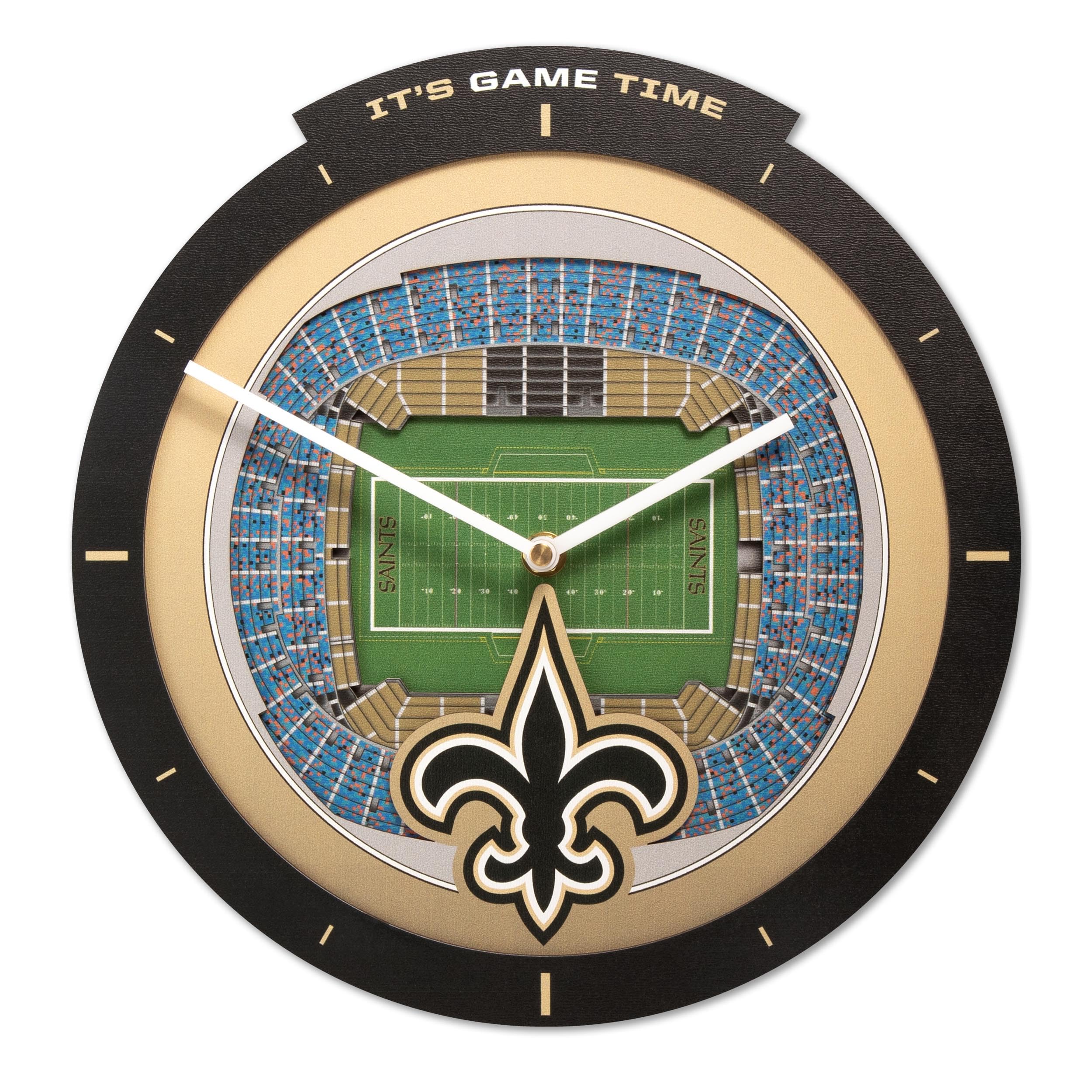 New Orleans Saints Stadium View Clock