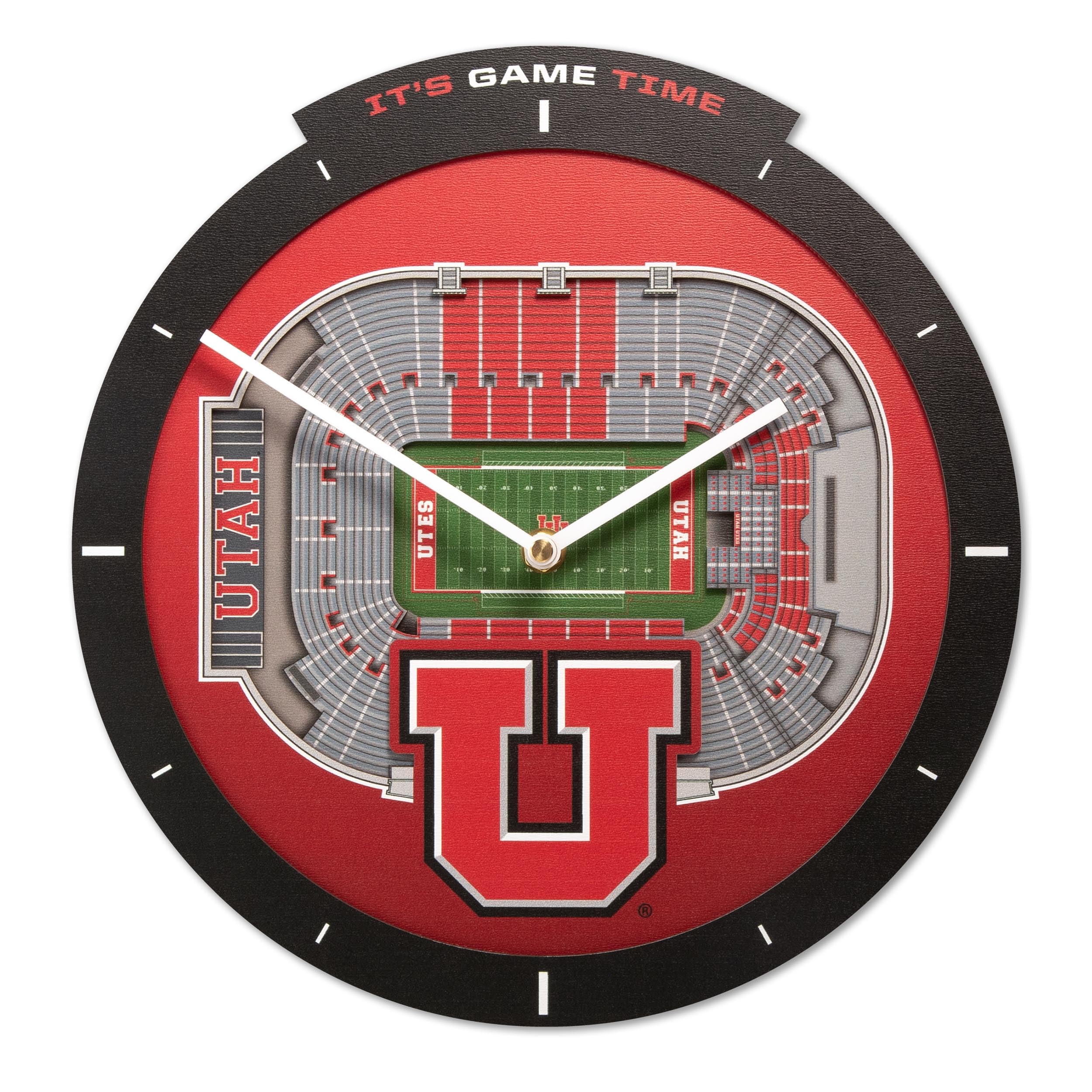 Utah Utes Stadium View Clock 1 Utah Utes Stadium View Clock