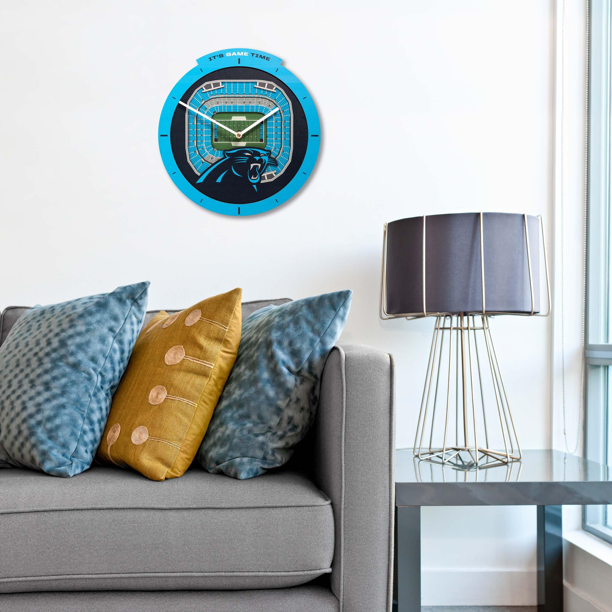 Carolina Panthers Stadium View Clock 2 Carolina Panthers Stadium View Clock - Image 2