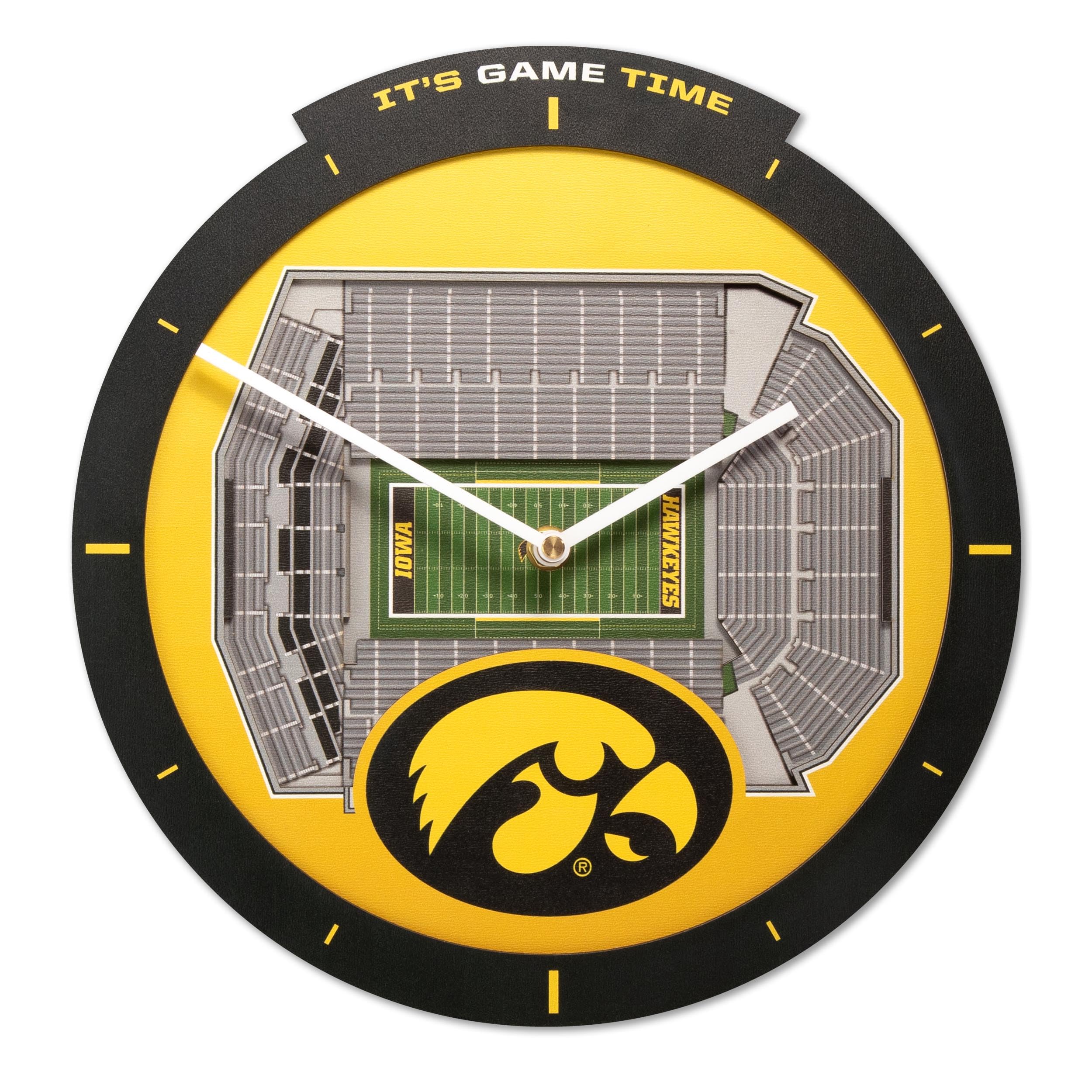 Iowa Hawkeyes Stadium View Clock 1 Iowa Hawkeyes Stadium View Clock