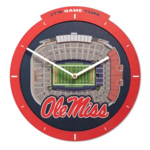 Mississippi Rebels  Stadium View Clock