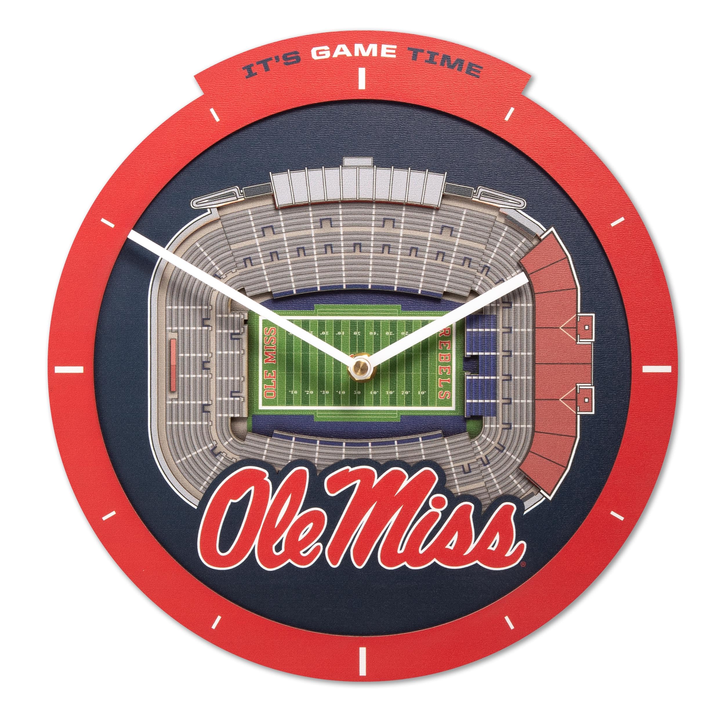 Mississippi Rebels Stadium View Clock 1 Mississippi Rebels Stadium View Clock
