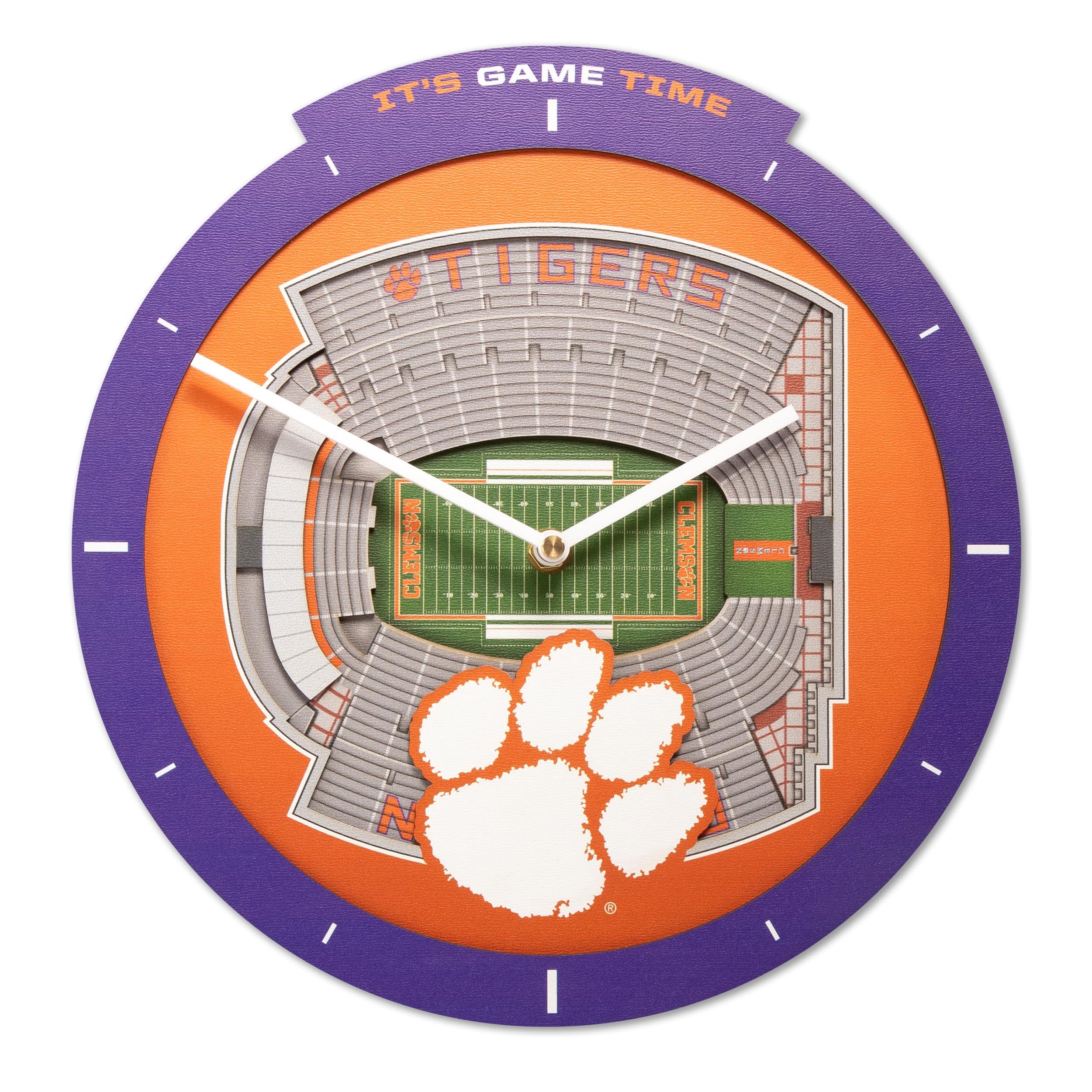 Clemson Tigers Stadium View Clock 1 Clemson Tigers Stadium View Clock