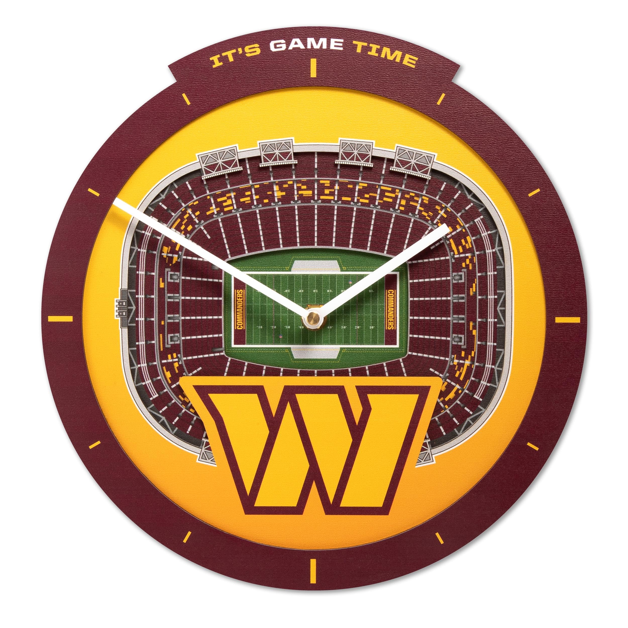 Unique Washington Commanders Stadium View Clock