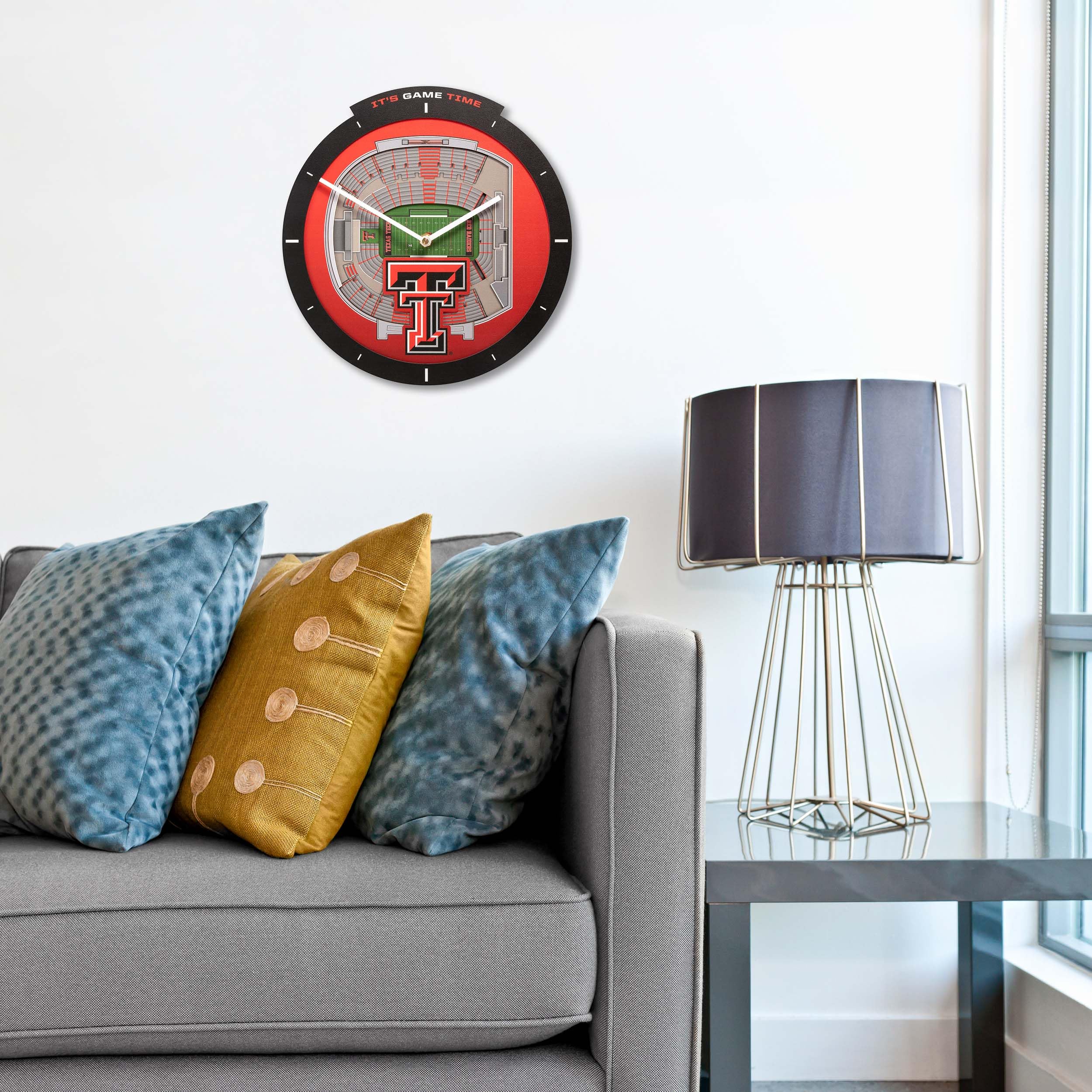 Texas Tech Red Raiders Stadium View Clock 2 Texas Tech Red Raiders Stadium View Clock - Image 2