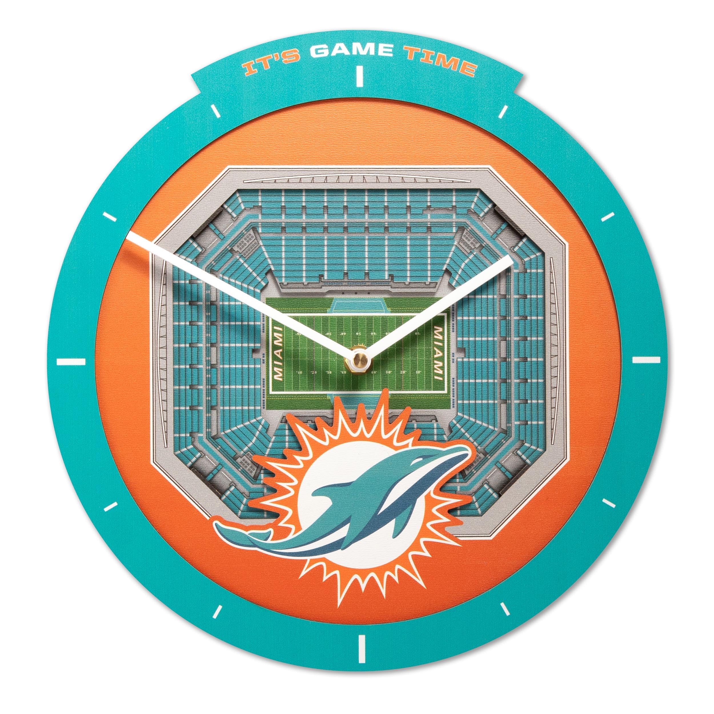 Unique Miami Dolphins Stadium View Clock