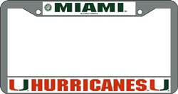 Miami Hurricanes Team 2026 License Plate Frame for College Sports Fans