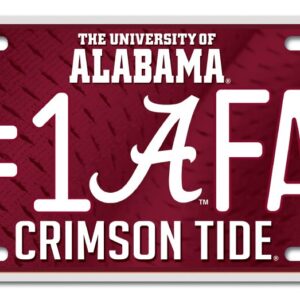 Alabama Crimson Tide Number One Fan 2026 License Plate Frame for College Sports Fans