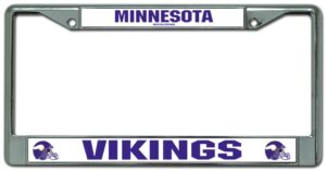 Minnesota Vikings Team 2026 License Plate Frame for Football Fans