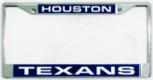 Houston Texans Team 2026 License Plate Frame for Football Fans