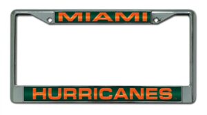 Miami Hurricanes Team 2026 License Plate Frame for College Sports Fans
