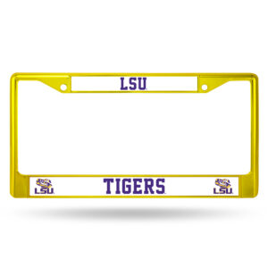 LSU Tigers Yellow 2026 License Plate Frame Frame for College Sports Fans