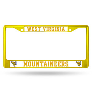 West Virginia Mountaineers Yellow 2026 License Plate Frame Frame for College Sports Fans