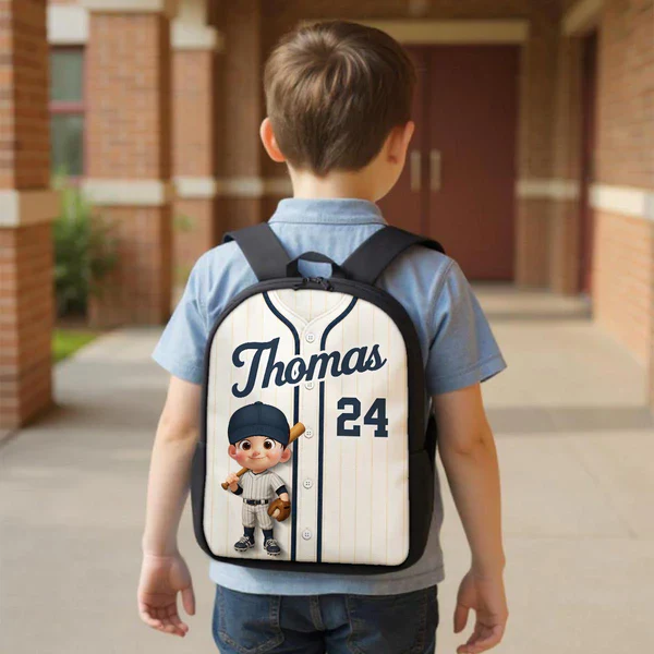 Unique Custom School Backpack Printed Baseball Jersey Design for Students and Players with Personalized Name and Number 2 Unique Custom School Backpack Printed Baseball Jersey Design for Students and Players with Personalized Name and Number