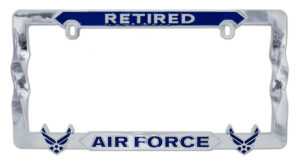 U.S. Air Force Retired Blue 2026 License Plate Frame