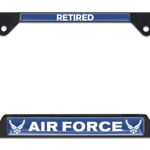 Full-Color Air Force Black Open 2026 License Plate Frame
