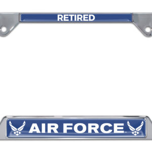 Full-Color Air Force Retired Open 2026 License Plate Frame