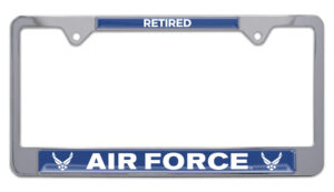 Full-Color Air Force Retired 2026 License Plate Frame