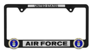 Air Force Black 2026 License Plate Frame