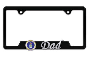 Air Force Dad Black 2026 License Plate Frame