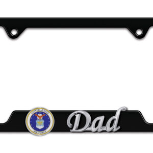 Air Force Dad Black 2026 License Plate Frame