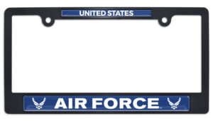 Full-Color US Air Force Black 2026 License Plate Frame