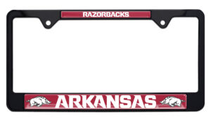 Arkansas Razorbacks Black 2026 License Plate Frame