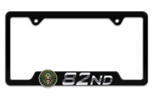 Army 82nd Black 2026 License Plate Frame