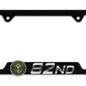 Army 82nd Black 2026 License Plate Frame