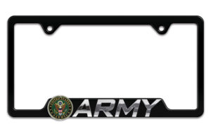 Army Black Cutout 2026 License Plate Frame
