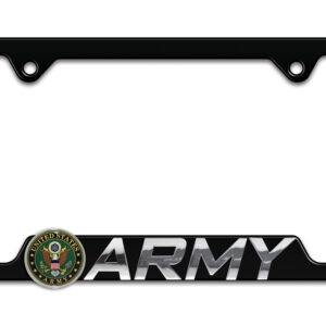 Army Black Cutout 2026 License Plate Frame