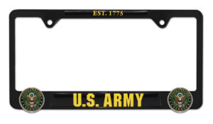 Army Black 2026 License Plate Frame