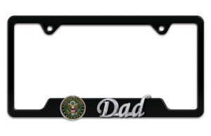 Army Dad Black 2026 License Plate Frame