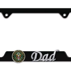 Army Dad Black 2026 License Plate Frame