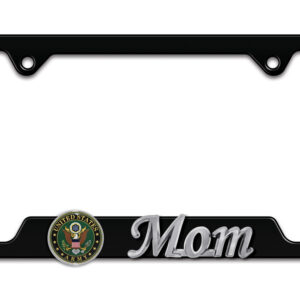 Army Mom Black 2026 License Plate Frame