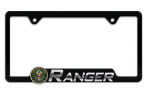 Army Ranger Black 2026 License Plate Frame