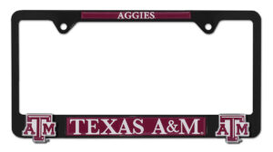 Texas AAndM Aggies Black 2026 License Plate Frame