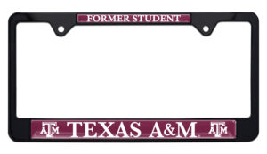 Texas AAndM Alumni Black 2026 License Plate Frame
