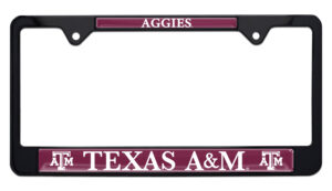 Texas AAndM Aggies Black 2026 License Plate Frame