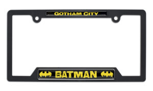 Batman Gotham City Open Corners Black 2026 License Plate Frame