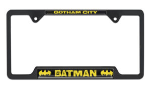 Batman Gotham City Open Corners Black 2026 License Plate Frame