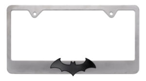 Batman Black Bat Brushed 2026 License Plate Frame