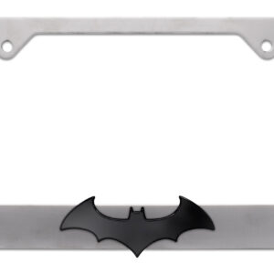 Batman Black Bat Brushed 2026 License Plate Frame