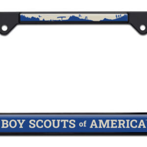 Scouting America Shiny Black Standard Size 2026 License Plate Frame