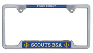 Scouting America (BSA) Proud Parent Shiny Open Corner 2026 License Plate Frame