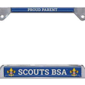 Scouting America (BSA) Proud Parent Shiny Open Corner 2026 License Plate Frame