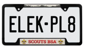 Scouting America Activity Black Open 2026 License Plate Frame