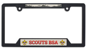 Scouting America (BSA) Black Open Corner 2026 License Plate Frame
